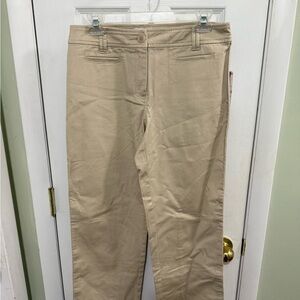 Charter Club Allison Fit Full Length Pants Size 6 Tan NWT